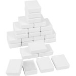 Ecrin a bijoux en carton blanc (lot de 25) - l5, 7 x l4, 5 x h2, 1 cm - ecrin bijoux de prsentation ...