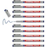 Edding lot de 10 feutres non permanent 152 m bleu 1 mm
