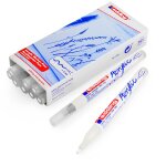 Edding lot de 10 marqueurs acrylique 5300 blanc trafic pointe fine 1 - 2 mm