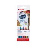 Edding 1340 stylo - feutre or, bleu m�tal, vert m�tal, rouge m�tallis�, violet m�tallis� 6 pi�ces