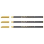 Edding lot de 3 feutres de coloriage mtallique 1200 or mtallis pointe ronde 1 - 3 mm