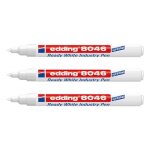 Edding lot de 3 marqueurs industriel pr�t a l'emploi 8046 permanent 1 - 3 mm blanc