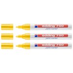 Edding lot de 3 marqueurs peinture 750 jaune pointe ronde 2 - 4 mm