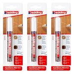 Edding lot de 3 marqueurs rparation de meuble 8900 acajou clair pointe ronde 1, 5 - 2 mm