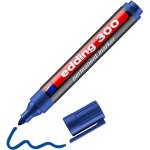 Edding 300 marqueur permanent - bleu - 1 stylo - pointe ronde 1, 5 - 3 mm - sche vite, rsiste a l'eau ...