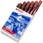Edding 300 marqueur permanent - marron - 10 stylos - pointe ronde 1, 5 - 3 mm - sche vite, rsiste a ...