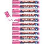 Edding 360 marqueur pour tableaux blancs - rose - 10 stylos - pointe ronde 1, 5 - 3 mm - feutre effaable ...
