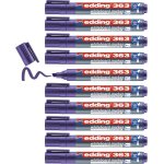 Edding 363 marqueur pour tableaux blancs - violet - 10 stylos - pointe biseaute 1 - 5 mm - feutre effaable ...