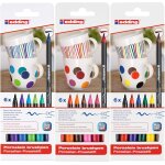 Edding 4200 stylos pinceaux en porcelaine (egalement pour verre et c�ramique) (1 kit complet)