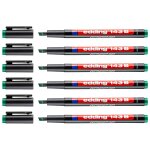 Edding lot de 6 feutres permanent 143b vert pointe biseau 1 - 3 mm