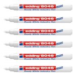Edding lot de 6 marqueurs industriel pr�t a l'emploi 8046 permanent 1 - 3 mm blanc