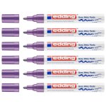 Edding lot de 6 marqueurs peinture brillante 750 violet pointe ronde 2 - 4 mm