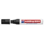 Edding 850 marqueur permanent - noir - 5 stylos - pointe biseaut�e 5 - 15 mm - pour des marquages larges ...