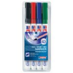 Edding marqueur permanent pour cd / dvd / bd e - 8400 etui de 4 pi�ces en couleurs assorties 1 unit�(s) ...