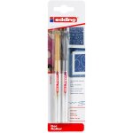 Edding roller a encre gel 2185 blister de 2 or - argent 0, 7 mm