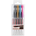 Edding roller a encre gel 2185 jeu de 5 mtalliss - blanc 0, 7 mm