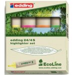 Edding surligneur ecoline e - 24 etui de 4 pi�ces en couleurs assorties 1 unit�(s)