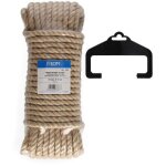 Edm - cheveau 15 mt. corde bio en jute naturel. 3 cordages. calibre 10 mm