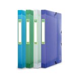 Elba lot de 10 bo�tes classement 2nd life 24x32cm pp 7 / 10e dos de 2, 5 cm coloris al�atoire translucide ...