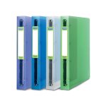 Elba lot de 3 classeurs 4 anneaux 2nd life a4 + pp dos de 40 mm coloris alatoire translucide