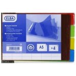 Elba lot de 3 intercalaires pvc translucide 4 positions a5 210 x148mm a l'italienne