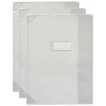 Elba lot de 3 protège - cahiers pvc 150 strong line 24x32 cm translucide incolore Elba lot de 3 protège - cahiers pvc 150 strong line 24x32 cm translucide incolore