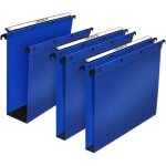 Elba bo?te de 10 dossiers suspendus l'oblique ultimate pour armoire - a4 - fond 80 mm - pp opaque bleu ...
