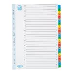 Elba intercalaires repertoire alphabetique 26 touches maxi en carte mylar