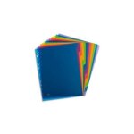 Elba intercalaire school life 12 touches translucide a4 maxi, coloris assortis