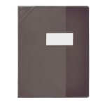 Elba prot�ge - cahier pvc 150 strong line 24x32 cm translucide noir