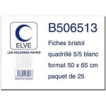 Elv s / 25 fiche bristol 50x65 5x5 b506513 Elv s / 25 fiche bristol 50x65 5x5 b506513