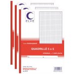 Elve lot de 3 manifolds autocopiant quadrill� 5 x 5 297 x210 mm 50 feuillets dupli