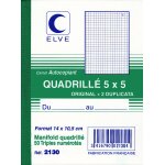 Elve lot de 5 manifolds autocopiant quadrillé 5 x 5 140 x 105 mm 50 feuillets tripli Elve lot de 5 manifolds autocopiant quadrillé 5 x 5 140 x 105 mm 50 feuillets tripli