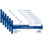 Elve lot de 6 carnets a souche quittances de loyer 105 x 245 mm 50 feuillets