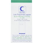 Elve bloc maitre d'hotel 75x150mm 50 feuillets autocopiant tripli