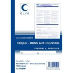 Elve manifold  carnets de recus - dons aux oeuvres 210x148 100 / 2