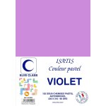 Elve pqt de 102 sous - chemises 60 g 220 x 310 mm isatis coloris pastel violet