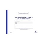 Elve registre des accidents du travail b�nins 20 pages format 297 x 210 cm