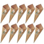 Emballages de bouquet en papier kraft blanc pour fleurs s�ch�es - lot de 50 avec autocollants et fleurs ...