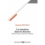 Les emotions dans les discours - mod�le d'analyse, perspectives empiriques