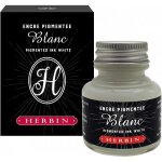 Encre pigment�e pour calame pinceau plume - blanc - herbin - flacon 30ml
