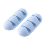 Enrouleur de c�ble de bureau en silicone, 2 pi�ces, organisateur de fil adh�sif, plomb de chargeur usb, ...