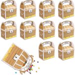 Ensemble de 10 mini coffres au trsor pirate pour ftes - botes cadeaux thmatiques pour bonbons, chocolats, ...
