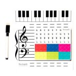 Ensemble d'autocollants de notes r�utilisables pour excellent personnel musical, tableau de personnel ...