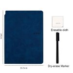 Ensemble de bloc - notes en cuir rutilisable, tableau blanc, ordinateur portable, gril effaable, stylo ...