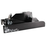 Ensemble de bureau - 6 pi�ces - noir laque