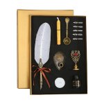 Ensemble de calligraphie de luxe avec stylo a plume, encre et 5 pointes, fournitures, papeterie, avec ...