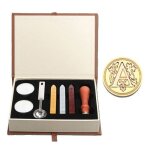 Ensemble de cire a cacheter avec 26 motifs de lettres r�tro, enveloppe en papier, d�coration de bricolage, ...
