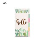Ensemble de classeur a feuilles mobiles a5 a6, 1 ensemble, s�parateur d'index a 6 trous, papeterie q1jc ...