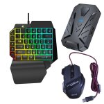 Ensemble clavier et souris de jeu 3 en 1, bluetooth, convertisseur combo pour smartphone, pc, pubg, accessoire ... Ensemble clavier et souris de jeu 3 en 1, bluetooth, convertisseur combo pour smartphone, pc, pubg, accessoire ...
